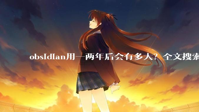 obsidian用一两年后会有多大？全文搜索还快吗？