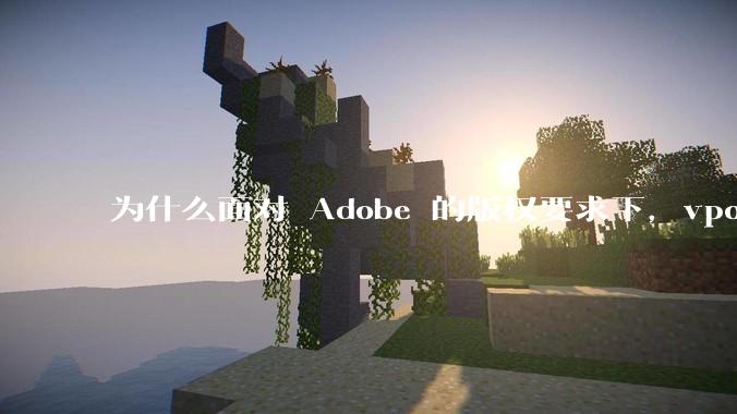 为什么面对 Adobe 的版权要求下，vposy 大神还能从容不迫？